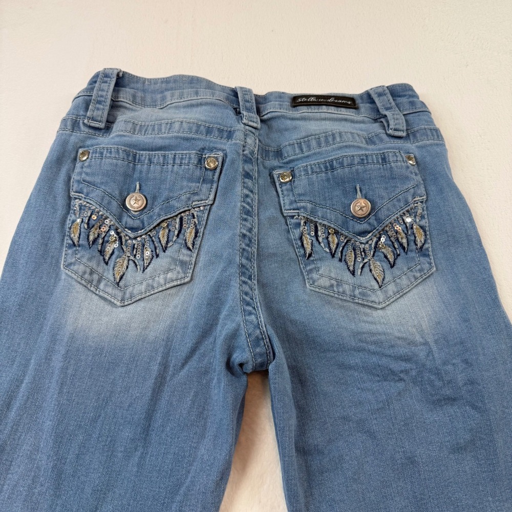 Stella in Dream Bootcut Jean Women 9/29 Light Wash Blue SR155 Excelent Embellish